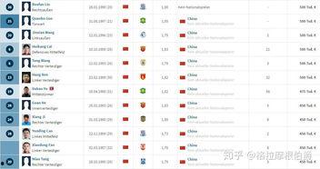 爆料中国球员名单大全最新
